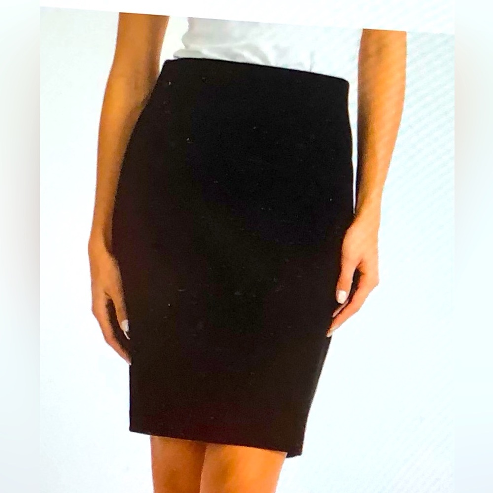 CHELSEA-HIGH WAISTED BANDAGE    PENCIL SKIRT SLIP IN black colour